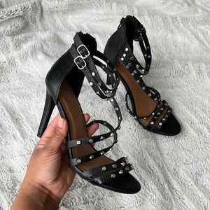 Black Croc Print Stilettos w/ Silver Rivets! Size: 8.5 Target Mossimo-BRAND NEW!